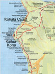 Map of Kona Coast, Hawaii